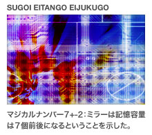 マジカルナンバー7+-2：ミラーは記憶容量は７個前後になるということを示した。